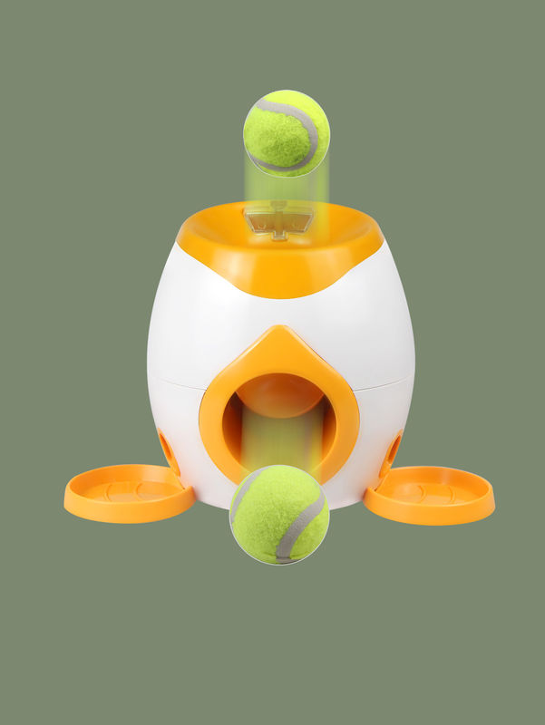 Pet Treat Dispenser Tenis Lubang Ganda Melempar Mesin Hadiah Makanan 900g