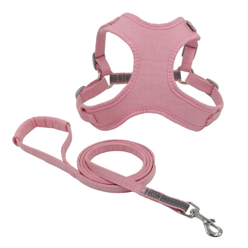 Safety Nyaman Reflektif Cotton Dog chest and harness leash set Tali anjing Bernapas