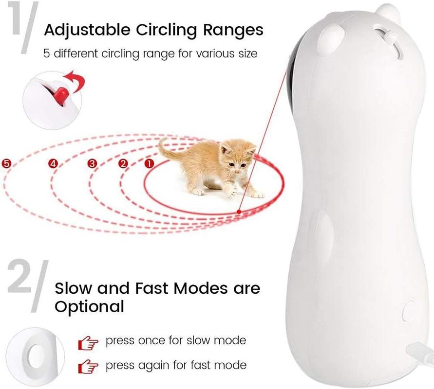 Mainan Kucing Laser Interaktif Otomatis Untuk Kitten USB Charging Penunjuk Laser Otomatis Mainan Kucing