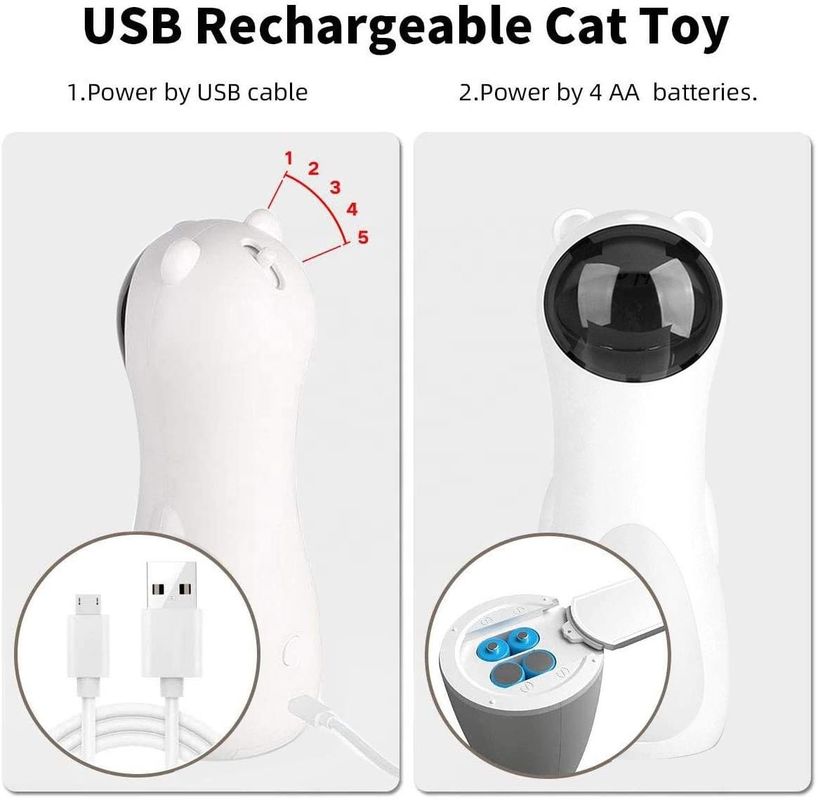 Mainan Kucing Laser Interaktif Otomatis Untuk Kitten USB Charging Penunjuk Laser Otomatis Mainan Kucing