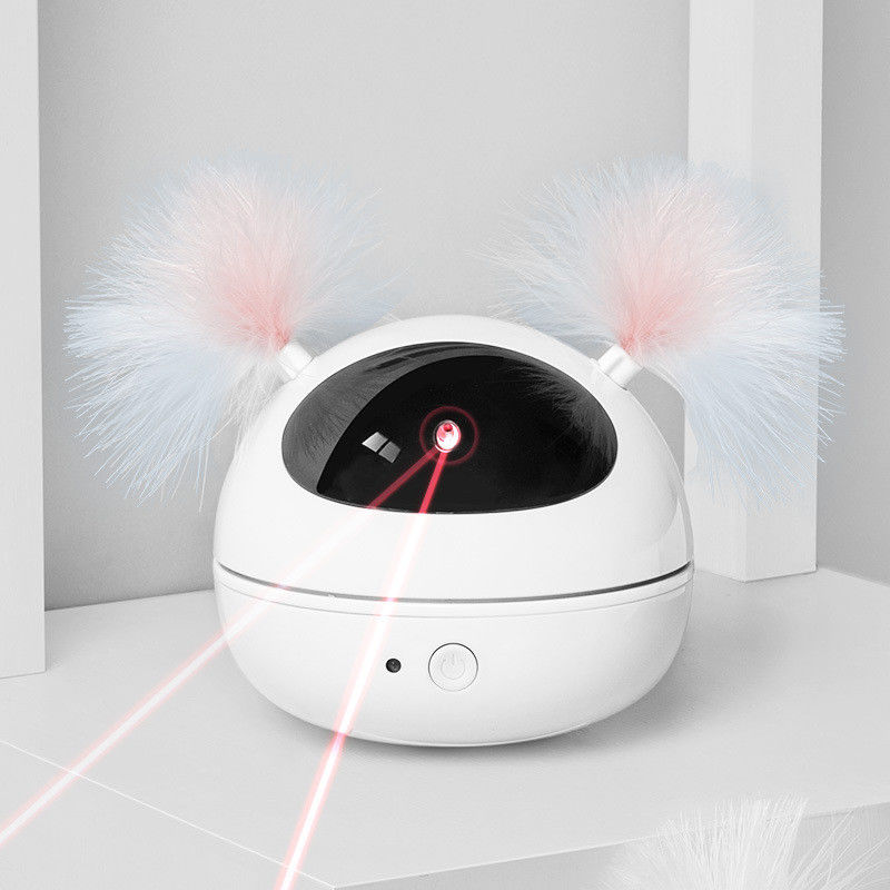 Otomatis Kucing Laser Mainan Mainan Anak Kucing Interaktif untuk Kucing Dalam Ruangan Berputar Acak Smart On/Off Robot Elektronik Cat Feat