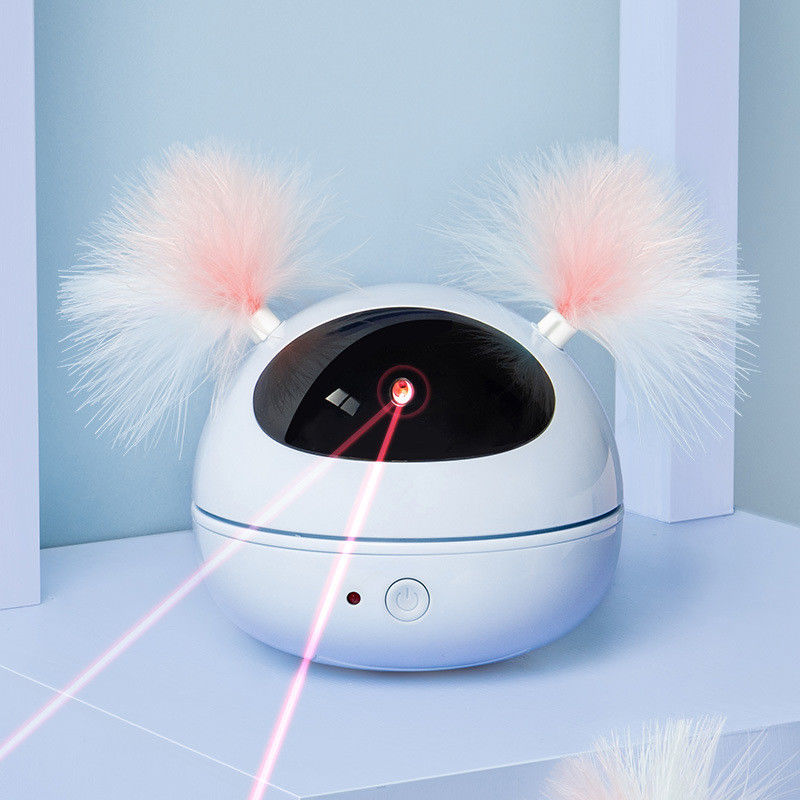 Otomatis Kucing Laser Mainan Mainan Anak Kucing Interaktif untuk Kucing Dalam Ruangan Berputar Acak Smart On/Off Robot Elektronik Cat Feat