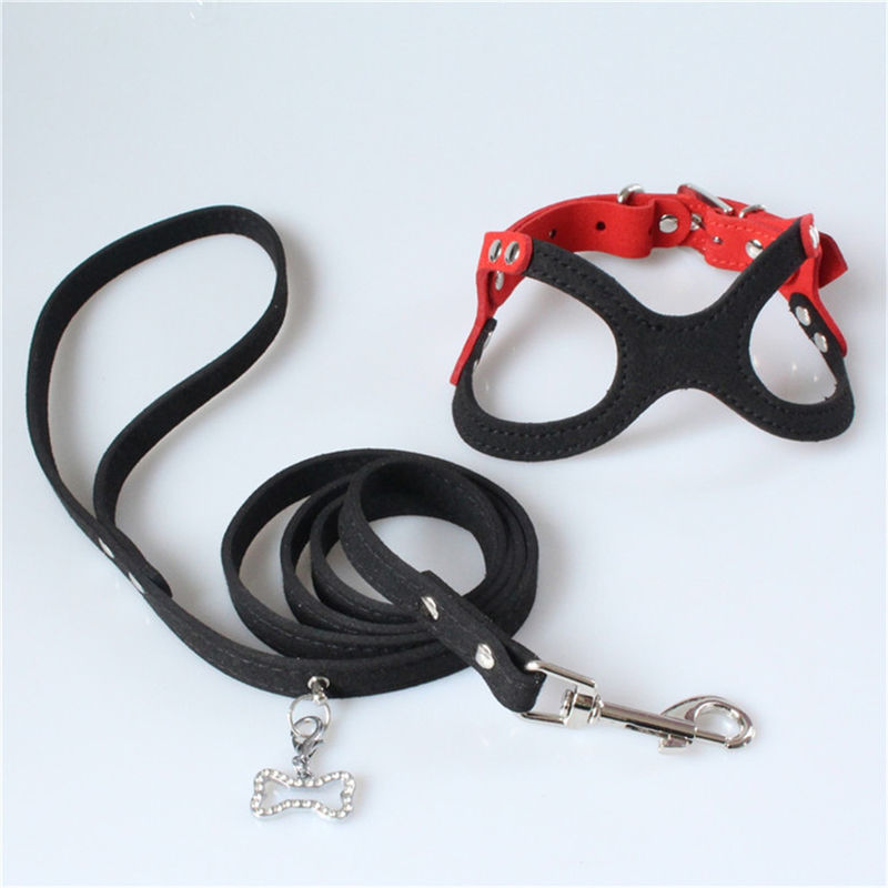 Hallupet Soft Mesh Padded Collar Leash Harness Set Dada Anjing Dan Traksi Punggung
