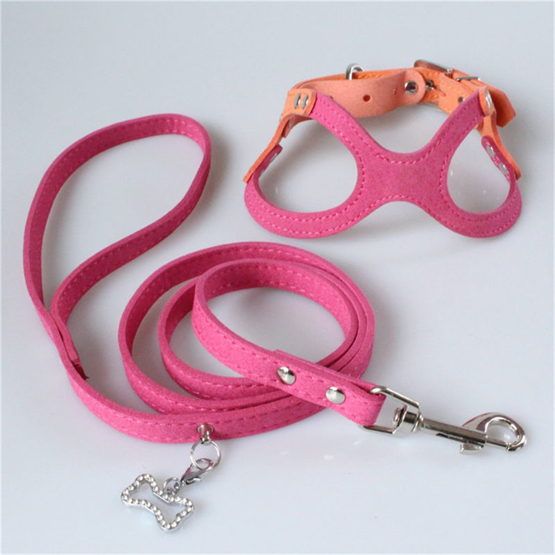 Hallupet Soft Mesh Padded Collar Leash Harness Set Dada Anjing Dan Traksi Punggung