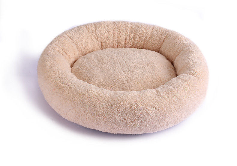 Mewah Mewah Lembut Bulat Donat Tempat Tidur Anjing Bantal Sofa yang Dapat Dicuci 560g Untuk Kucing