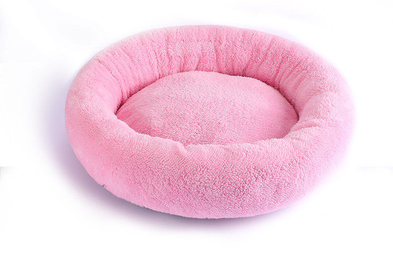 Mewah Mewah Lembut Bulat Donat Tempat Tidur Anjing Bantal Sofa yang Dapat Dicuci 560g Untuk Kucing