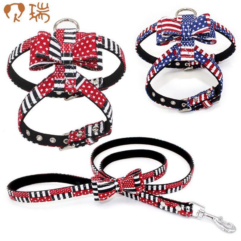 Suede Microfiber Nyaman Collar Leash Harness Set Setelan Dada Dan Punggung Mewah