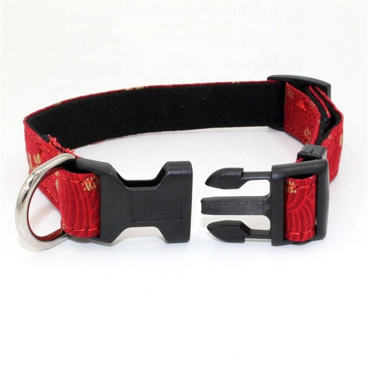 Dicetak Sakura Suede Substrat Puppy Dog Collar Leash Harness Set Dengan Cincin D Gaya Jepang