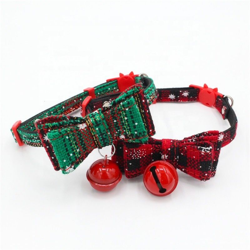 BSCI Collar Leash Harness Set Bell Breakaway Keselamatan Natal Cat Collar