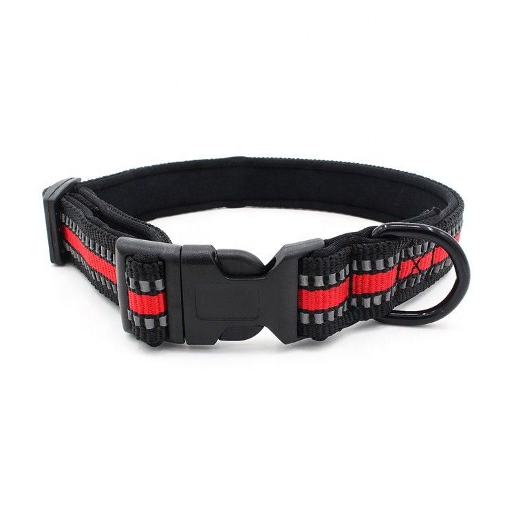 Neoprene Lapisan Anjing Kerah Leash Set Anyaman Reflektif Rilis Cepat Gesper Kerah dengan Tali Traksi Set Tali Anjing