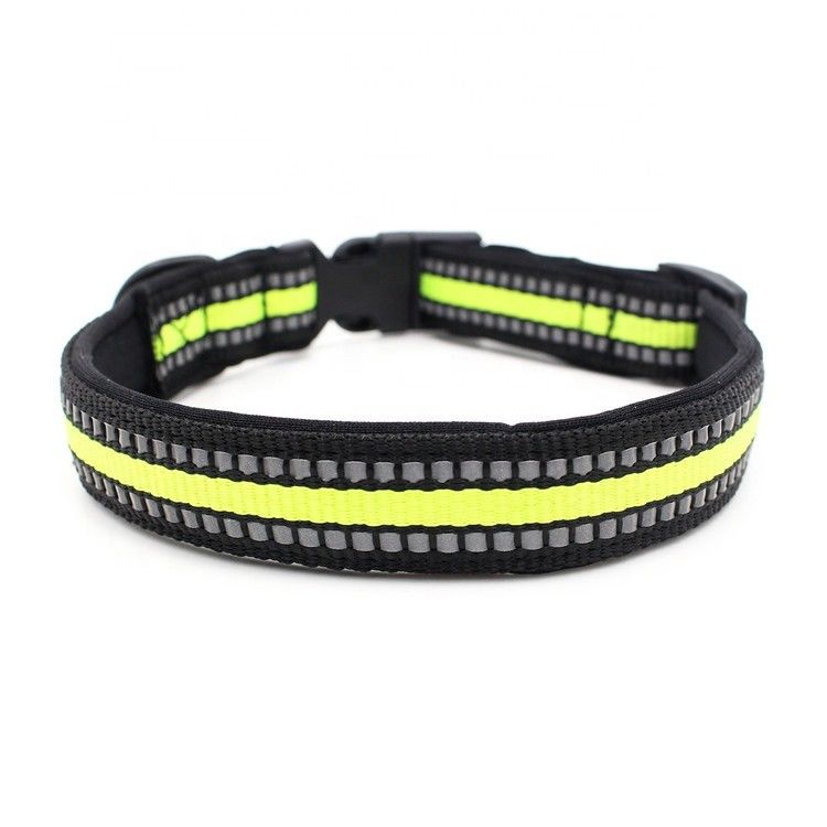Neoprene Lapisan Anjing Kerah Leash Set Anyaman Reflektif Rilis Cepat Gesper Kerah dengan Tali Traksi Set Tali Anjing