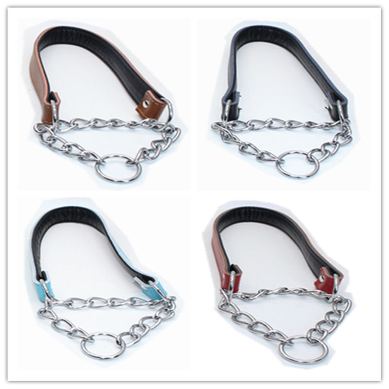 Personalized Populer Kecil Anjing Besar Kulit Kerah Rantai Kalung Anjing Kerah
