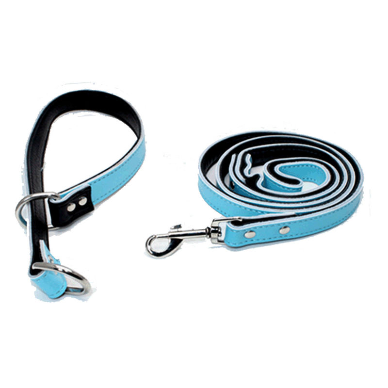Custom Puppy Popular Dog Collar And Leash Set Adjustable Kulit Asli P Dog Choke Chain
