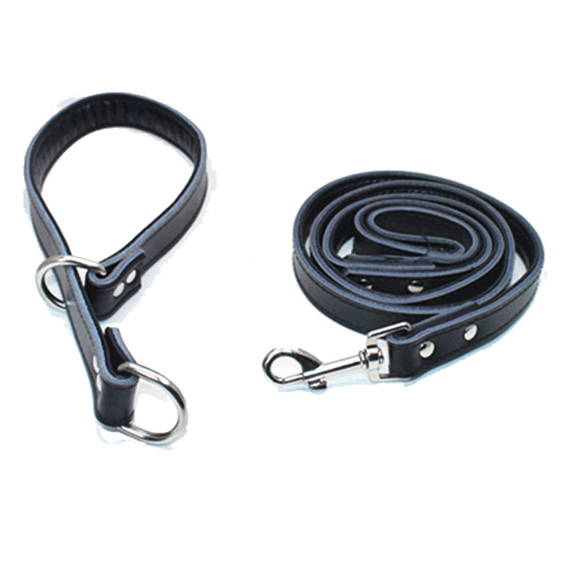 Custom Puppy Popular Dog Collar And Leash Set Adjustable Kulit Asli P Dog Choke Chain