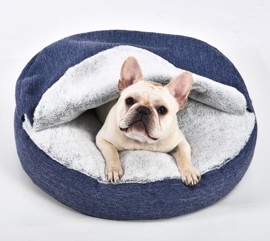 Tempat Tidur Anjing Anti Kecemasan Premium Plush Nest Snuggler Tempat Tidur Tenang Hewan Peliharaan Non Slip Bawah yang Dapat Dicuci