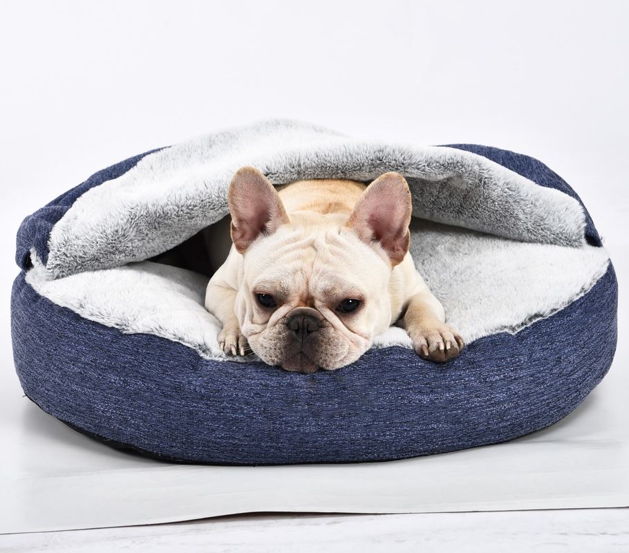 Tempat Tidur Anjing Anti Kecemasan Premium Plush Nest Snuggler Tempat Tidur Tenang Hewan Peliharaan Non Slip Bawah yang Dapat Dicuci