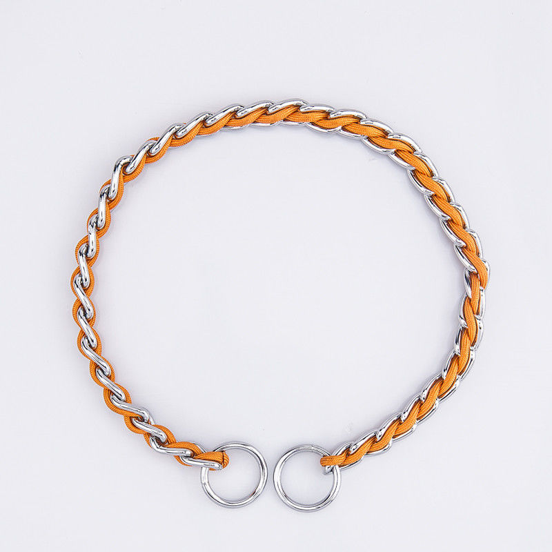 Chew Proof Stainless Steel Collar Leash Harness Set Pelatihan Tali Anjing dengan Pegangan Lembut