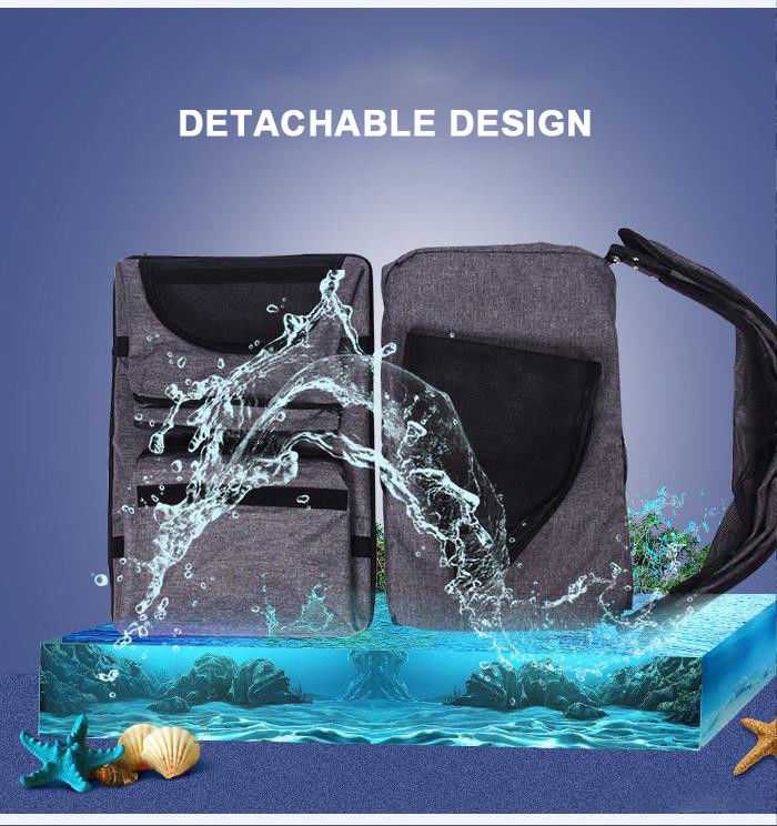 Mewah Lipat Luar Ruangan Dilepas Pet Carrier Stroller 600D Linen 36KG
