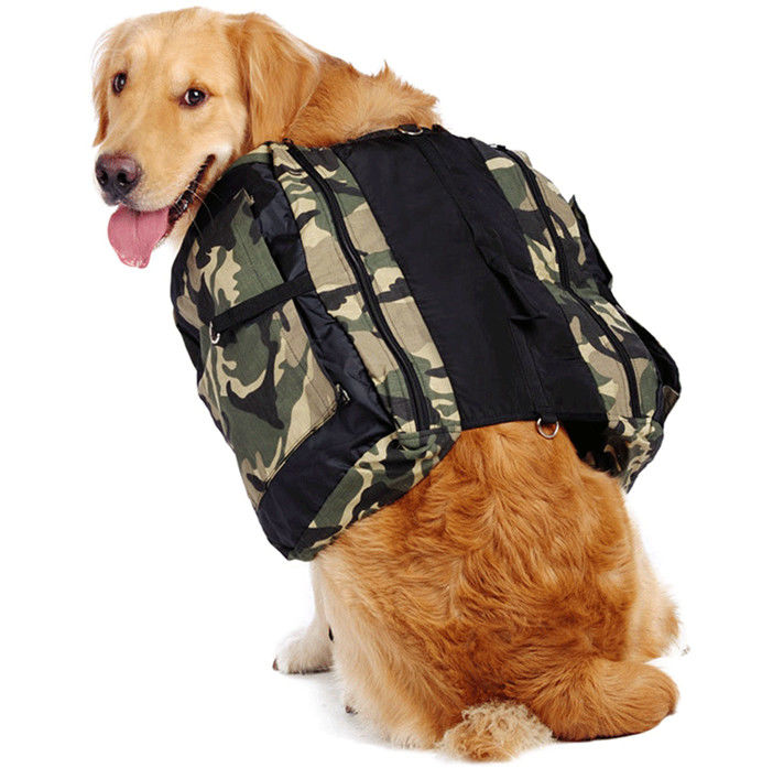 Adjustable Camo Dog Self Backpack Harness Bag Ransel Anjing Berburu Untuk Anjing Besar