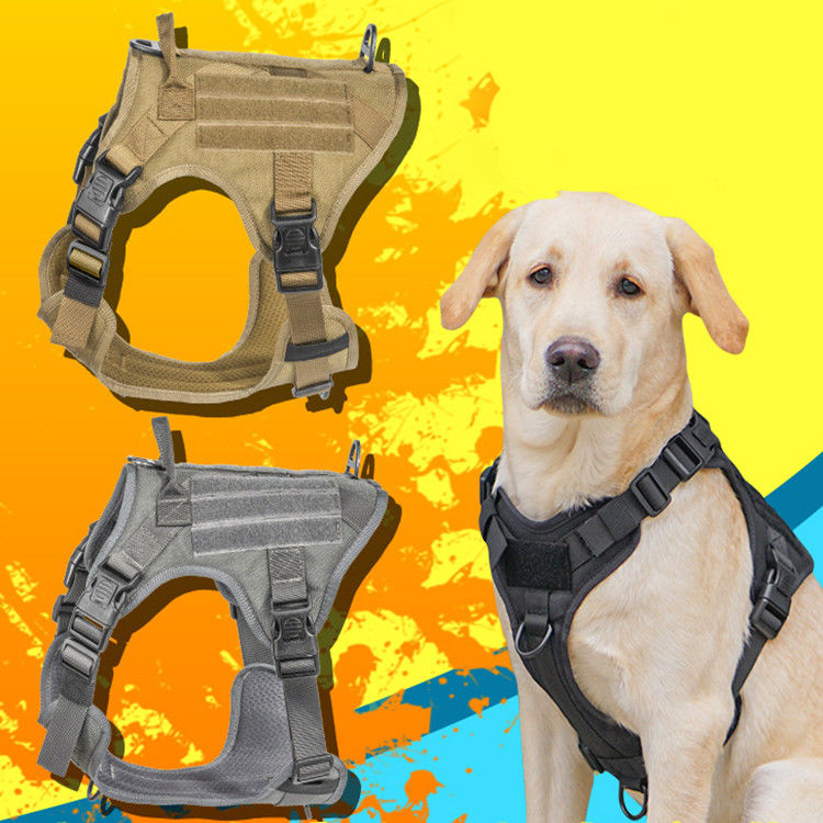 Rompi Militer Taktis Harness Anjing Dengan Gesper Taktis ODM Molle Safety untuk Layanan &amp; Pelatihan Rompi Anjing Militer