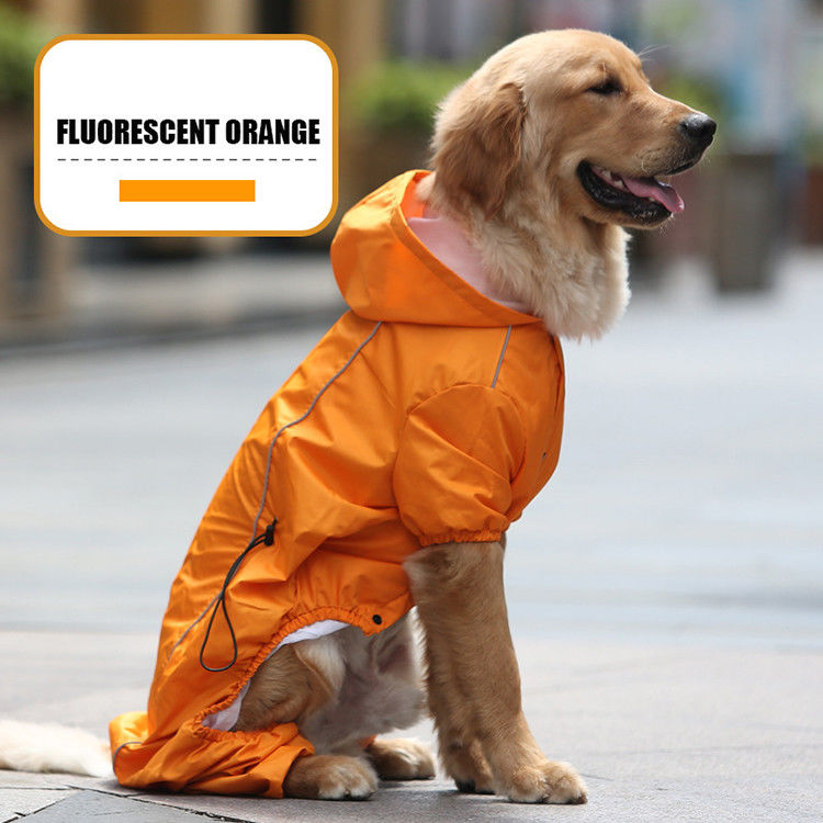 Musim Dingin Hangat Bernapas Reflektif Kuning Anjing Jas Hujan S-XXL Anjing Jas Hujan