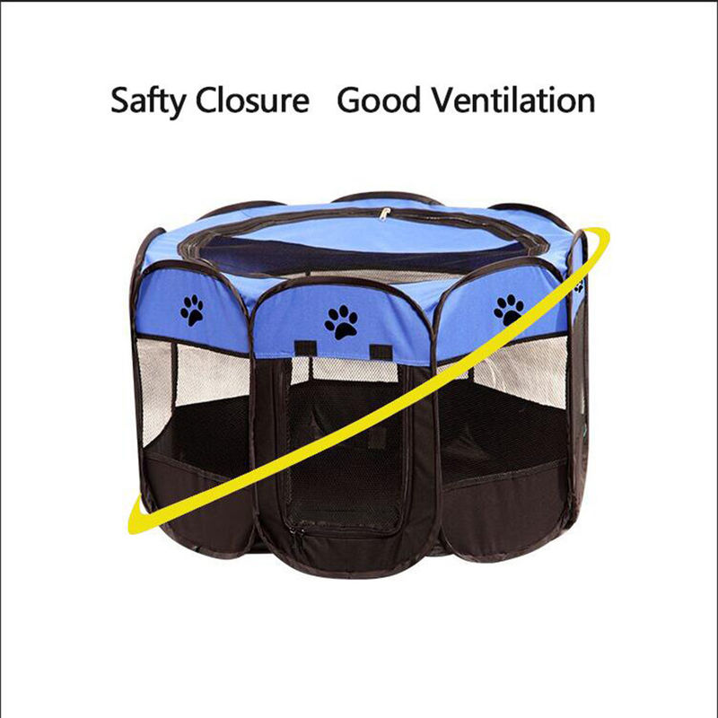 900g Playpen Anak Anjing Lipat Dengan Tas Latihan Kennel Anjing Kucing Indoor / Outdoor
