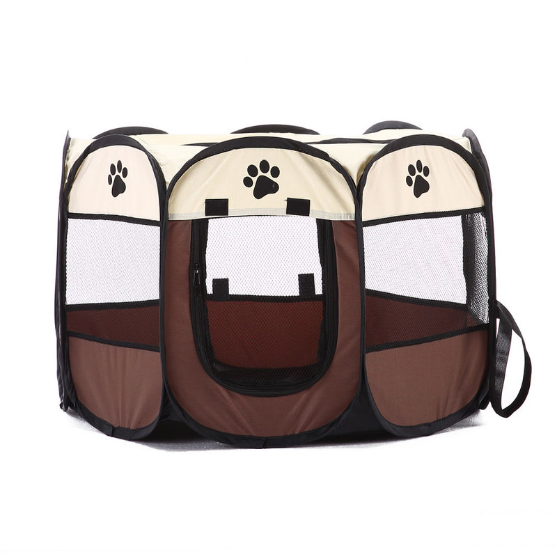 900g Playpen Anak Anjing Lipat Dengan Tas Latihan Kennel Anjing Kucing Indoor / Outdoor