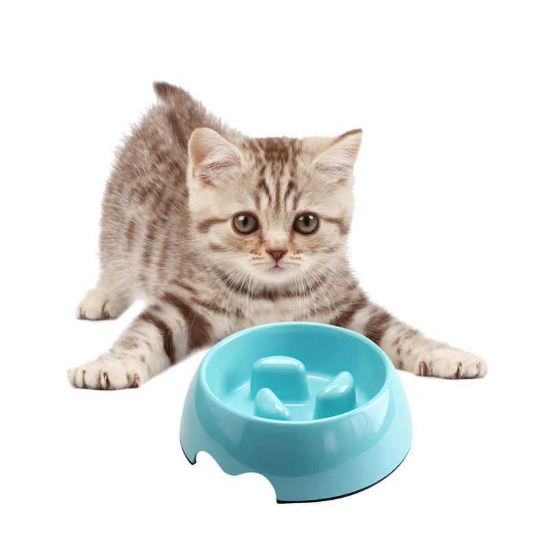 Mangkuk Anjing Anjing Portabel Non Slip Pet Plastik Mangkuk Anjing Makan Lambat