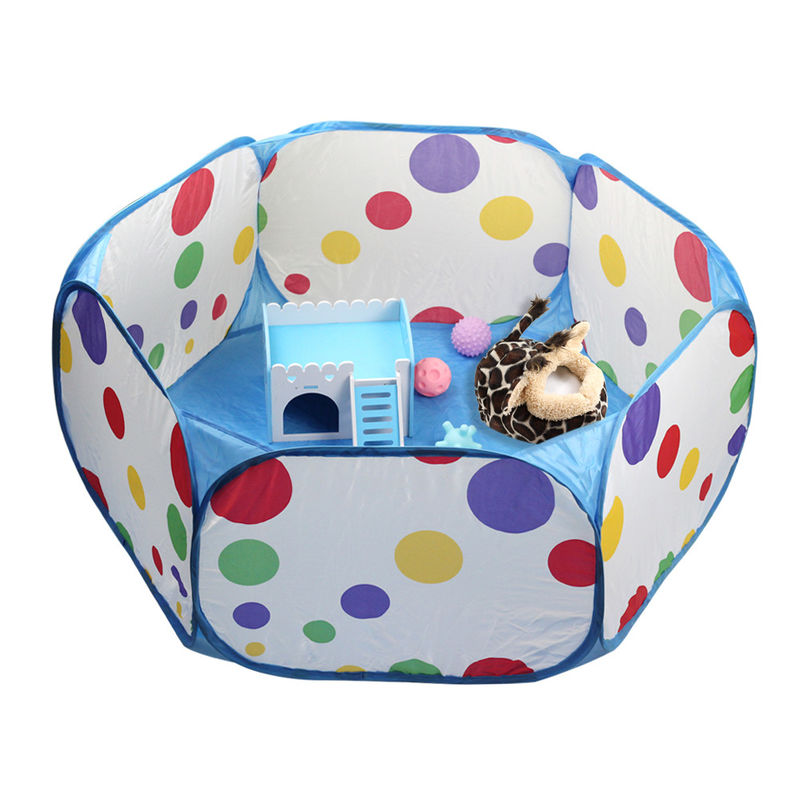 Latihan Yard Nilon Portabel Lipat Pet Playpen Tenda Kandang Hewan Kecil 40X85cm