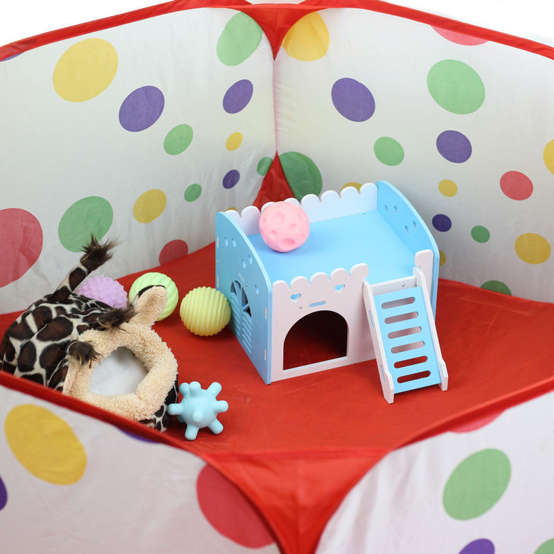 Latihan Yard Nilon Portabel Lipat Pet Playpen Tenda Kandang Hewan Kecil 40X85cm