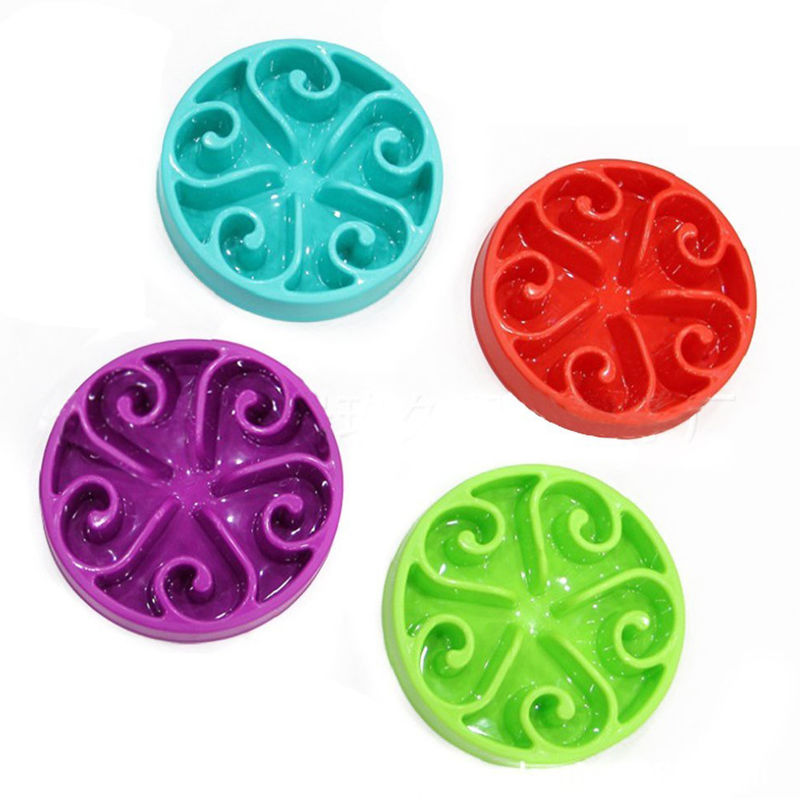Non Slip Pet Slow Feeder Bowls 20.5*3.5cm Untuk Kucing Anjing