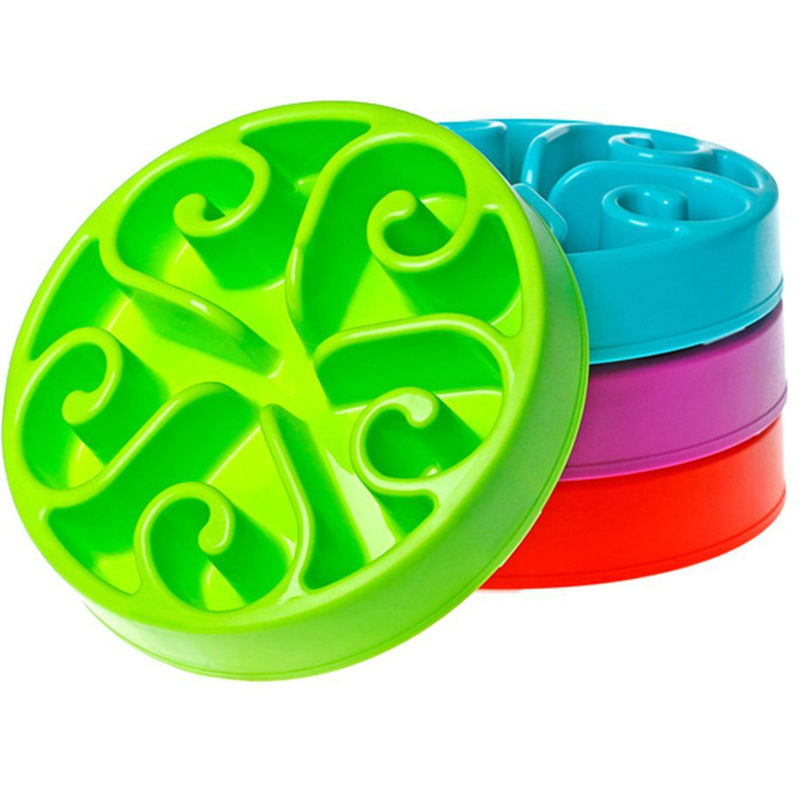 Non Slip Pet Slow Feeder Bowls 20.5*3.5cm Untuk Kucing Anjing