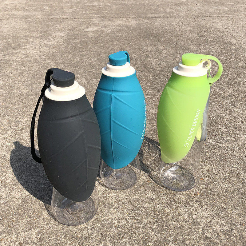 Anjing Luar Botol Air Portabel Anjing Peliharaan Perjalanan Dispenser Air Feeder Wadah dengan Silikon Lipat Cangkir Minum