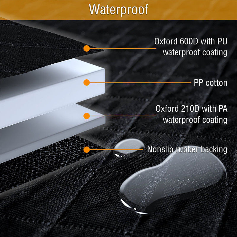 Kustom Mewah Oxford Cloth Waterproof Dog Car Seat Covers Untuk Suv Hammock 1.4KG