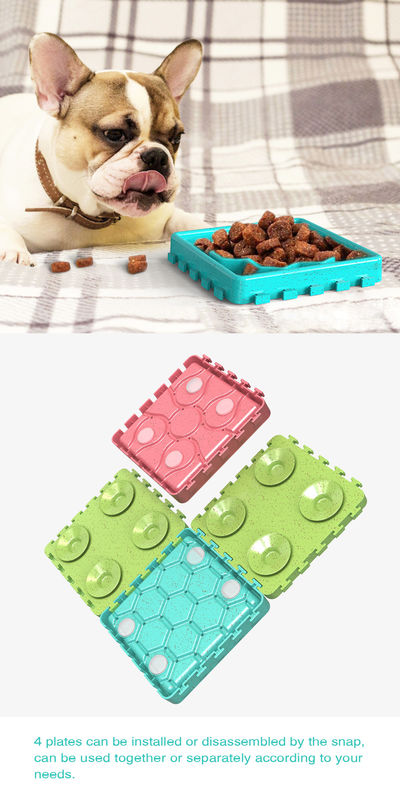 4 In 1 Silicone Fun Interactive Slow Pet Water Dan Dispenser Makanan Mangkuk Makanan Anjing Jilat Mat