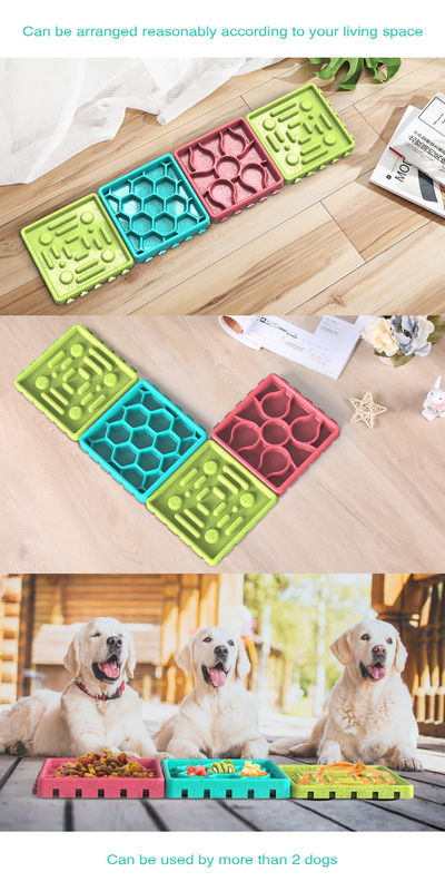 4 In 1 Silicone Fun Interactive Slow Pet Water Dan Dispenser Makanan Mangkuk Makanan Anjing Jilat Mat