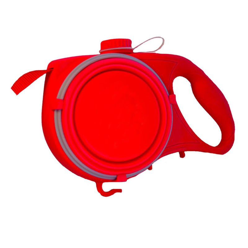 2021 BSCI Leash Dog Water Minum Botol 5 In 1 Dog Leash Dengan Botol Air