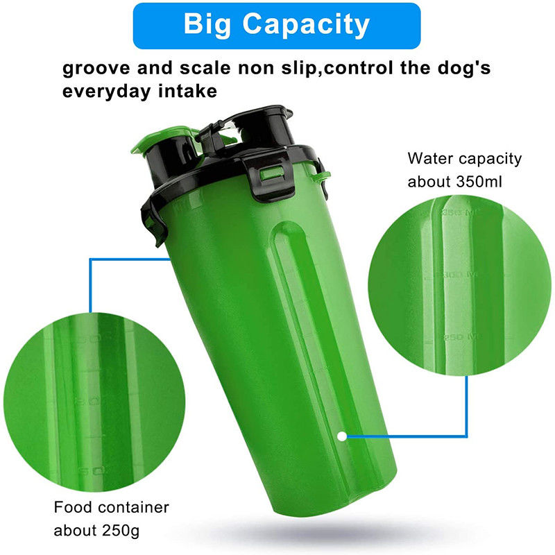 Dispenser Air Portabel Hijau Botol Air Luar Ruangan Anjing Untuk Anjing Berjalan Mendaki