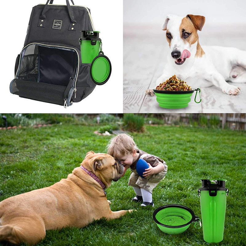 Dispenser Air Portabel Hijau Botol Air Luar Ruangan Anjing Untuk Anjing Berjalan Mendaki