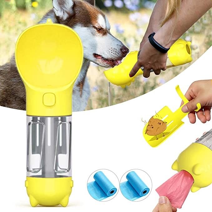 Botol Minum Anjing Portabel 300ML Tempat Kantong Sampah