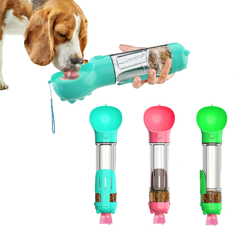 Hallupet Botol Air Anjing Portabel Anti Bocor 4 In 1 Untuk Minum Dan Makan Combo Cup