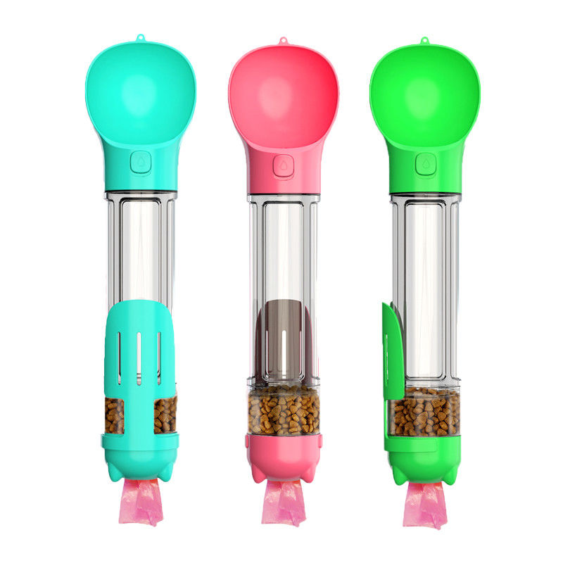 Hallupet Botol Air Anjing Portabel Anti Bocor 4 In 1 Untuk Minum Dan Makan Combo Cup