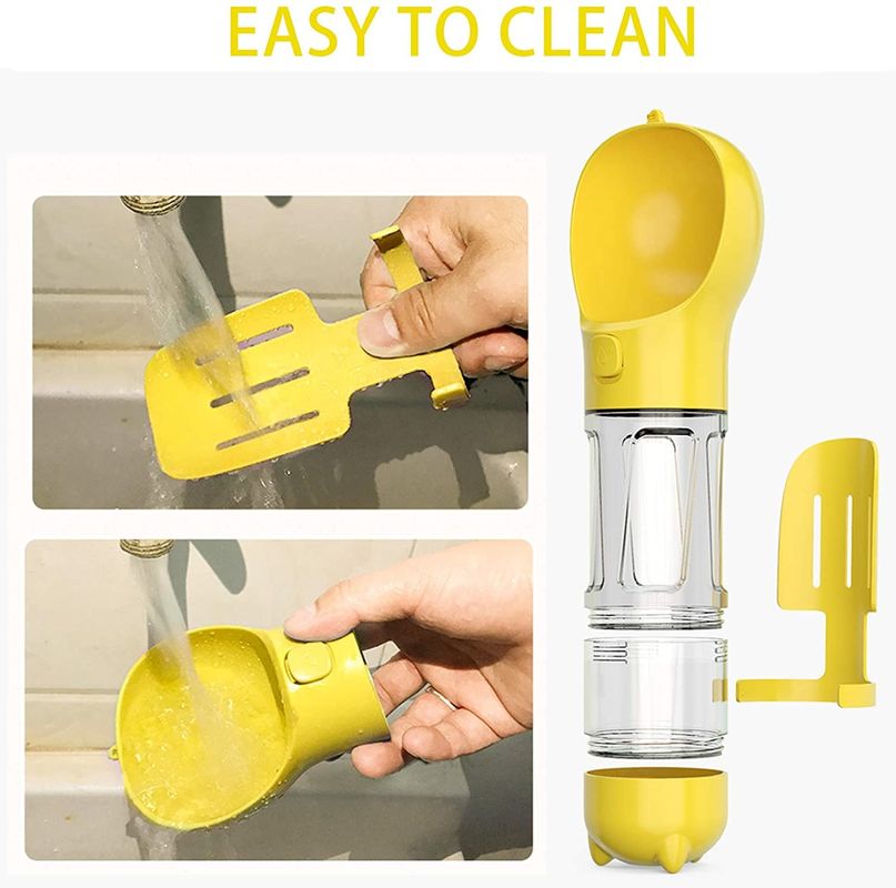 Hallupet Botol Air Anjing Portabel Anti Bocor 4 In 1 Untuk Minum Dan Makan Combo Cup