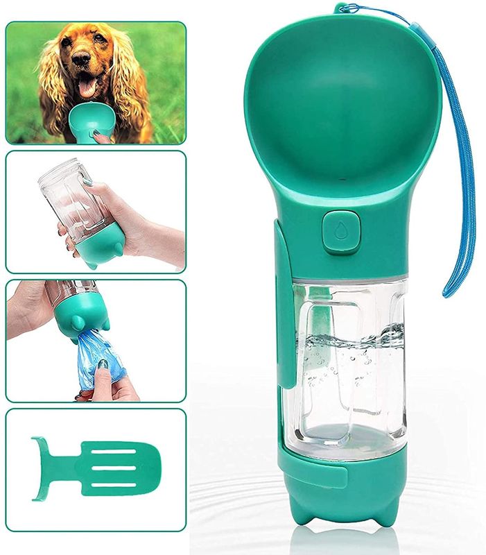 BSCI Anti Bocor 2 In 1 Botol Air Anjing Dispenser Air Anak Anjing dengan Sekop Kotoran