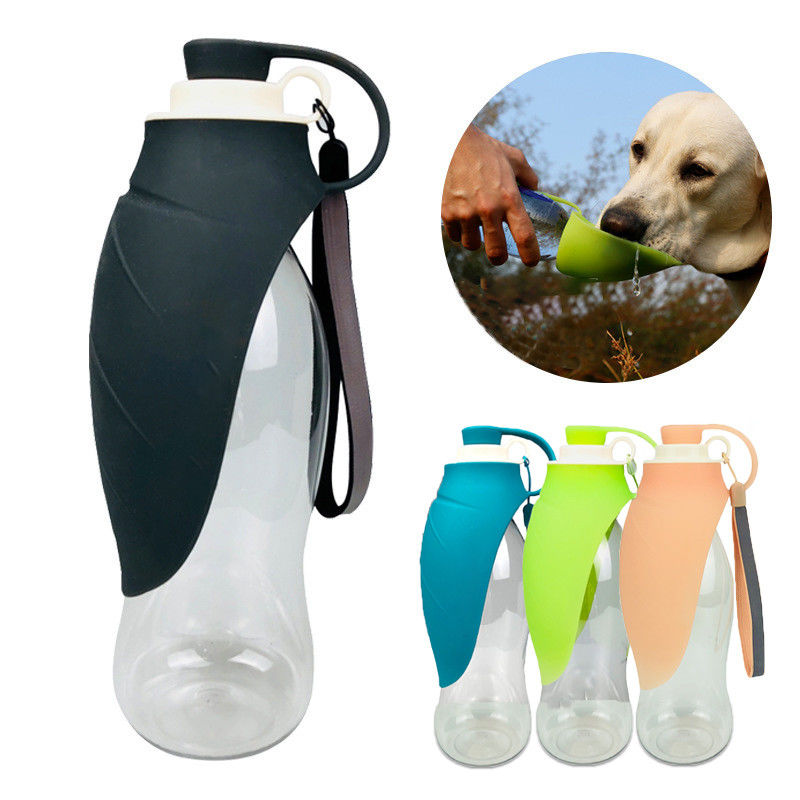 580ml Daun Lipat Silikon Anjing Botol Air Botol Minum Anjing Untuk Bepergian Hiking