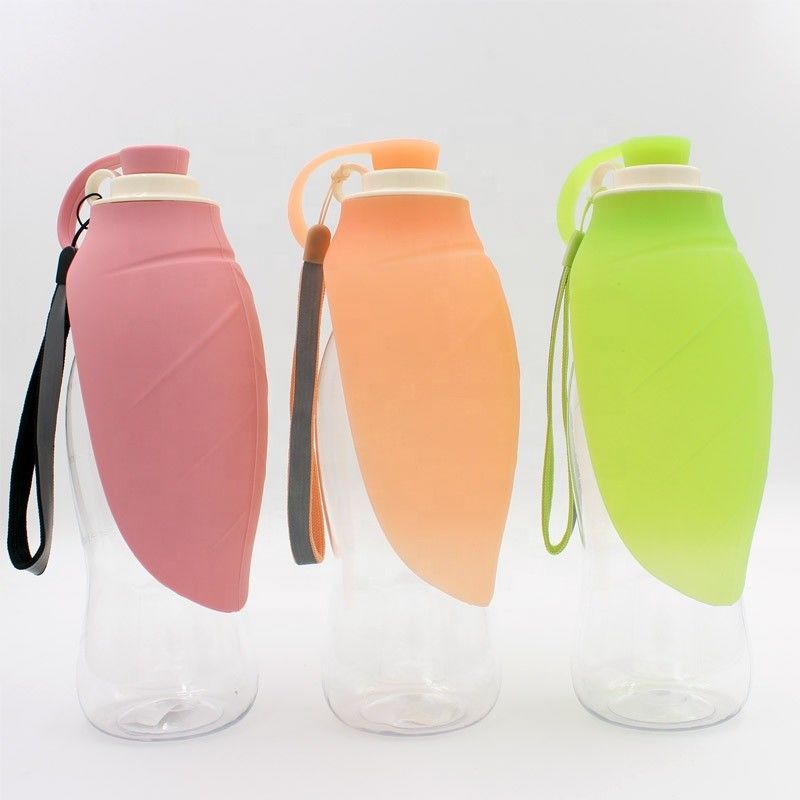 BSCI 20oz Botol Air Lipat Untuk Anjing Dengan Mangkuk Silikon Membalik