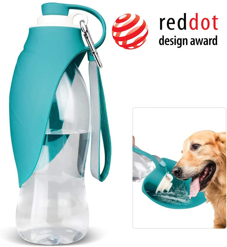 Botol Air Anjing Silikon yang Dapat Dilipat Bentuk Daun Ramah Lingkungan