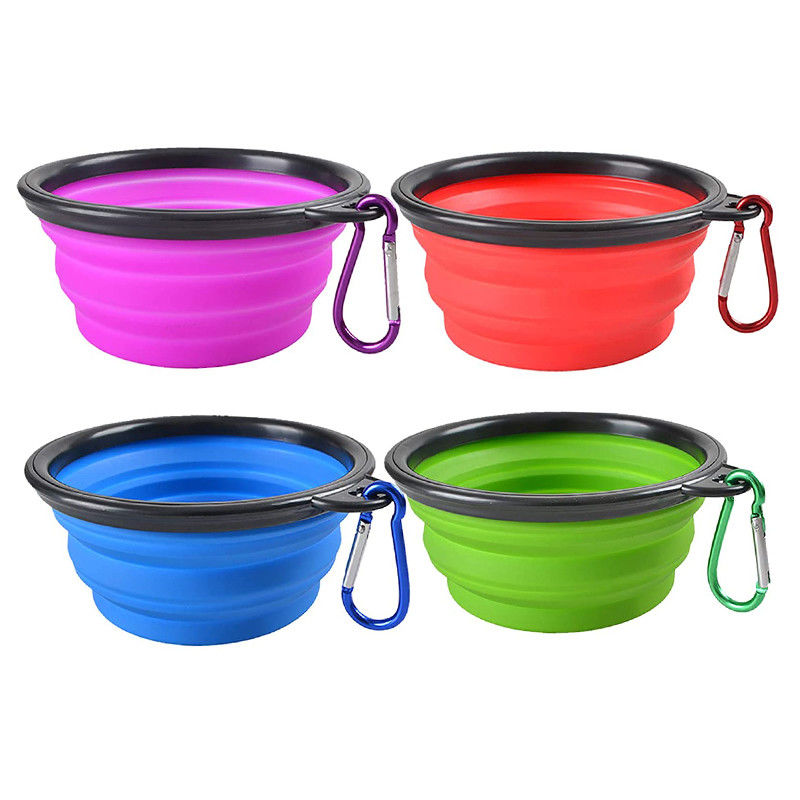 4 Pack TPE Dilipat Dog Travel Bowl Water Dish