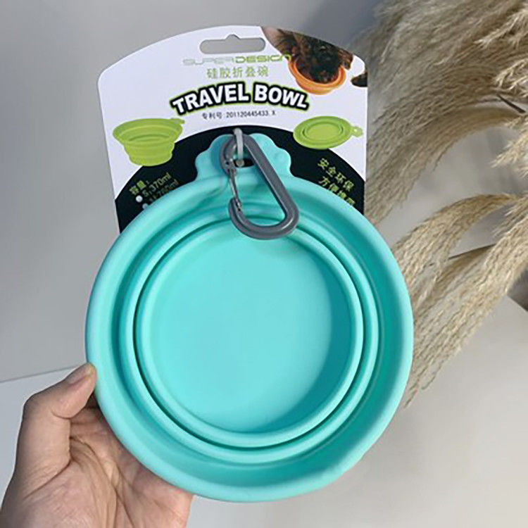 BB Green Outdoor Dilipat Silicone Dog Water Bowl Untuk Berjalan Hiking Bepergian