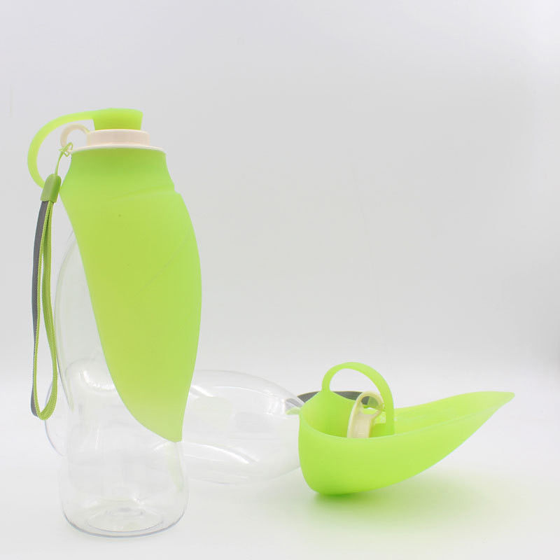 Hallupet Botol Air Anjing Silikon Anti Bocor Portabel 2 In 1 Botol Anjing